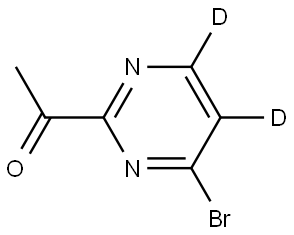 1-(4-bromopyrimidin-2-yl-5,6-d2)ethan-1-one 구조식 이미지