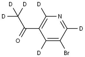 1-(5-bromopyridin-3-yl-2,4,6-d3)ethan-1-one-2,2,2-d3 Structure
