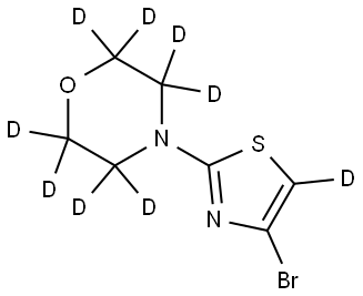 4-(4-bromothiazol-2-yl-5-d)morpholine-2,2,3,3,5,5,6,6-d8 Structure
