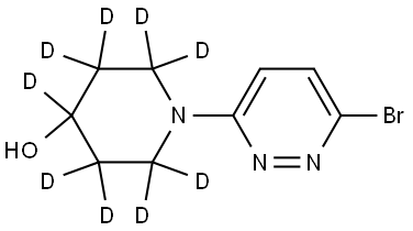 1-(6-bromopyridazin-3-yl)piperidin-2,2,3,3,4,5,5,6,6-d9-4-ol Structure