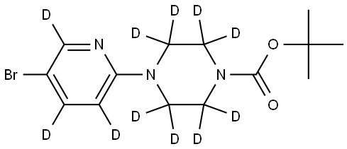 tert-butyl 4-(5-bromopyridin-2-yl-3,4,6-d3)piperazine-1-carboxylate-2,2,3,3,5,5,6,6-d8 Structure