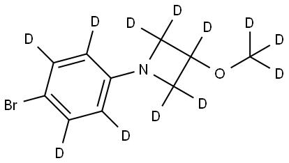 1-(4-bromophenyl-2,3,5,6-d4)-3-(methoxy-d3)azetidine-2,2,3,4,4-d5 Structure