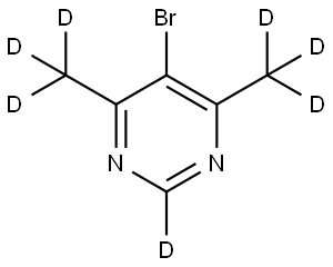 5-bromo-4,6-bis(methyl-d3)pyrimidine-2-d Structure