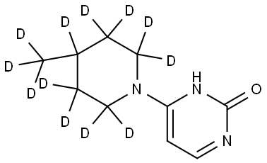 4-(4-(methyl-d3)piperidin-1-yl-2,2,3,3,4,5,5,6,6-d9)pyrimidin-2-ol Structure