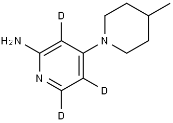 4-(4-methylpiperidin-1-yl)pyridin-3,5,6-d3-2-amine Structure