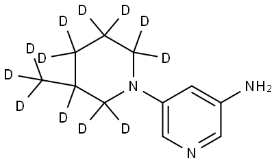 5-(3-(methyl-d3)piperidin-1-yl-2,2,3,4,4,5,5,6,6-d9)pyridin-3-amine Structure