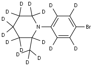 1-(4-bromophenyl-2,3,5,6-d4)-2-(methyl-d3)piperidine-2,3,3,4,4,5,5,6,6-d9 Structure