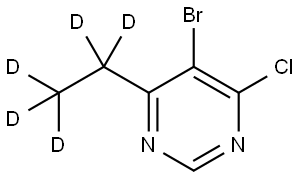 5-bromo-4-chloro-6-(ethyl-d5)pyrimidine Structure