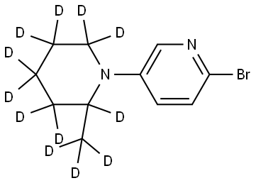2-bromo-5-(2-(methyl-d3)piperidin-1-yl-2,3,3,4,4,5,5,6,6-d9)pyridine Structure