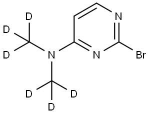2-bromo-N,N-bis(methyl-d3)pyrimidin-4-amine Structure