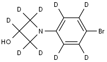 1-(4-bromophenyl-2,3,5,6-d4)azetidin-2,2,3,4,4-d5-3-ol Structure