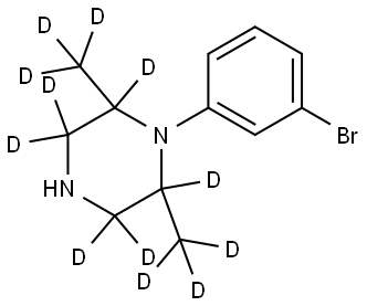 1-(3-bromophenyl)-2,6-bis(methyl-d3)piperazine-2,3,3,5,5,6-d6 Structure