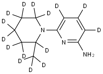 6-(2-(methyl-d3)piperidin-1-yl-2,3,3,4,4,5,5,6,6-d9)pyridin-3,4,5-d3-2-amine Structure