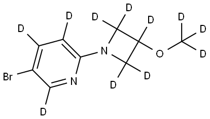 5-bromo-2-(3-(methoxy-d3)azetidin-1-yl-2,2,3,4,4-d5)pyridine-3,4,6-d3 Structure