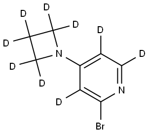 4-(azetidin-1-yl-d6)-2-bromopyridine-3,5,6-d3 Structure