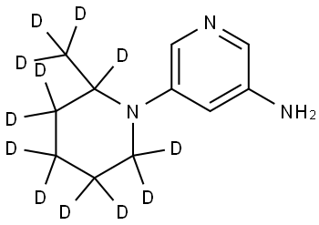 5-(2-(methyl-d3)piperidin-1-yl-2,3,3,4,4,5,5,6,6-d9)pyridin-3-amine 구조식 이미지