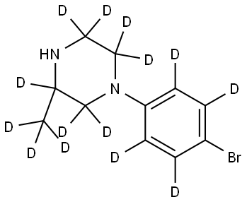 1-(4-bromophenyl-2,3,5,6-d4)-3-(methyl-d3)piperazine-2,2,3,5,5,6,6-d7 Structure