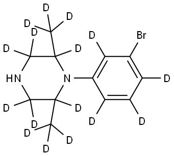 1-(3-bromophenyl-2,4,5,6-d4)-2,6-bis(methyl-d3)piperazine-2,3,3,5,5,6-d6 Structure