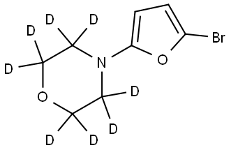 4-(5-bromofuran-2-yl)morpholine-2,2,3,3,5,5,6,6-d8 Structure