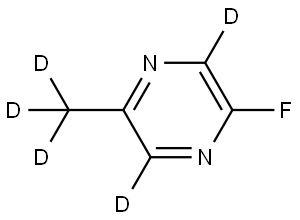 2-fluoro-5-(methyl-d3)pyrazine-3,6-d2 Structure