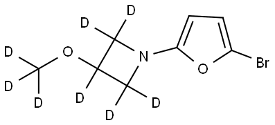 1-(5-bromofuran-2-yl)-3-(methoxy-d3)azetidine-2,2,3,4,4-d5 Structure