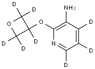 2-((oxetan-3-yl-d5)oxy)pyridin-4,5,6-d3-3-amine Structure