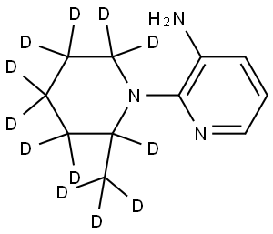 2-(2-(methyl-d3)piperidin-1-yl-2,3,3,4,4,5,5,6,6-d9)pyridin-3-amine Structure