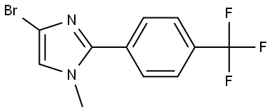 4-bromo-1-methyl-2-(4-(trifluoromethyl)phenyl)-1H-imidazole 구조식 이미지