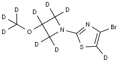4-bromo-2-(3-(methoxy-d3)azetidin-1-yl-2,2,3,4,4-d5)thiazole-5-d Structure