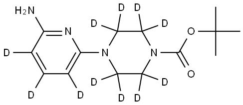 tert-butyl 4-(6-aminopyridin-2-yl-3,4,5-d3)piperazine-1-carboxylate-2,2,3,3,5,5,6,6-d8 Structure