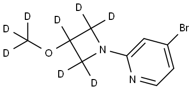 4-bromo-2-(3-(methoxy-d3)azetidin-1-yl-2,2,3,4,4-d5)pyridine Structure
