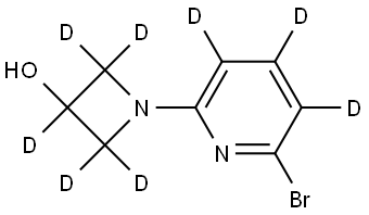 1-(6-bromopyridin-2-yl-3,4,5-d3)azetidin-2,2,3,4,4-d5-3-ol Structure