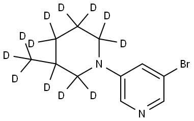 3-bromo-5-(3-(methyl-d3)piperidin-1-yl-2,2,3,4,4,5,5,6,6-d9)pyridine 구조식 이미지