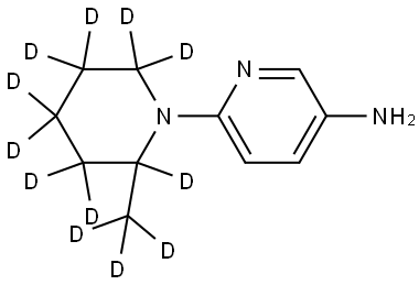 6-(2-(methyl-d3)piperidin-1-yl-2,3,3,4,4,5,5,6,6-d9)pyridin-3-amine 구조식 이미지