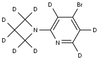 2-(azetidin-1-yl-d6)-4-bromopyridine-3,5,6-d3 Structure