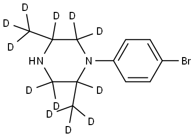 1-(4-bromophenyl)-2,5-bis(methyl-d3)piperazine-2,3,3,5,6,6-d6 Structure