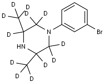 1-(3-bromophenyl)-3,5-bis(methyl-d3)piperazine-2,2,3,5,6,6-d6 Structure