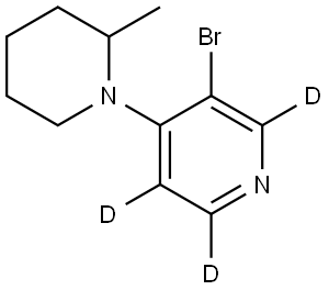 3-bromo-4-(2-methylpiperidin-1-yl)pyridine-2,5,6-d3 Structure