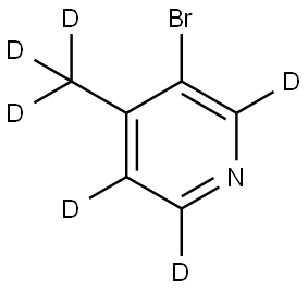 3-bromo-4-(methyl-d3)pyridine-2,5,6-d3 Structure