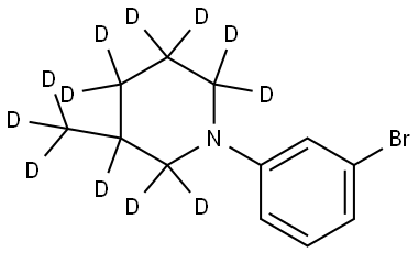 1-(3-bromophenyl)-3-(methyl-d3)piperidine-2,2,3,4,4,5,5,6,6-d9 구조식 이미지