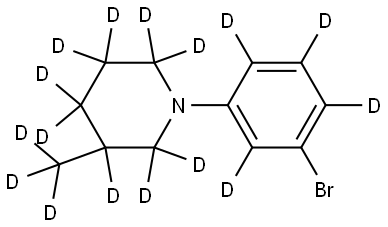 1-(3-bromophenyl-2,4,5,6-d4)-3-(methyl-d3)piperidine-2,2,3,4,4,5,5,6,6-d9 Structure