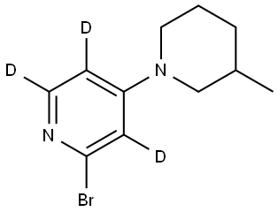 2-bromo-4-(3-methylpiperidin-1-yl)pyridine-3,5,6-d3 Structure