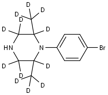 1-(4-bromophenyl)-2,6-bis(methyl-d3)piperazine-2,3,3,5,5,6-d6 Structure