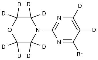 4-(4-bromopyrimidin-2-yl-5,6-d2)morpholine-2,2,3,3,5,5,6,6-d8 Structure