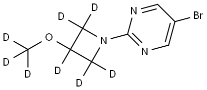 5-bromo-2-(3-(methoxy-d3)azetidin-1-yl-2,2,3,4,4-d5)pyrimidine Structure