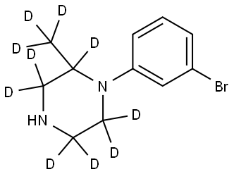 1-(3-bromophenyl)-2-(methyl-d3)piperazine-2,3,3,5,5,6,6-d7 Structure