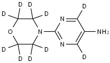 2-(morpholino-d8)pyrimidin-4,6-d2-5-amine Structure