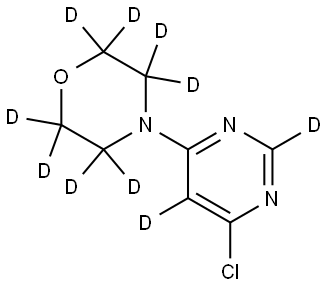 4-(6-chloropyrimidin-4-yl-2,5-d2)morpholine-2,2,3,3,5,5,6,6-d8 Structure
