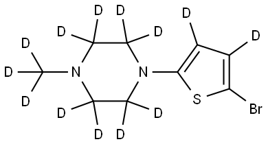 1-(5-bromothiophen-2-yl-3,4-d2)-4-(methyl-d3)piperazine-2,2,3,3,5,5,6,6-d8 Structure