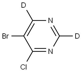 5-bromo-4-chloropyrimidine-2,6-d2 Structure